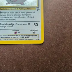 Chansey 3/130 Pokemon Base Set 2 Holo Rare Card - MP - Image 5