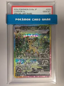 PSA 10 Leafeon ex SAR 200/187 Terastal Festival sv8a Pokemon Card Japanese TCG - Image 1