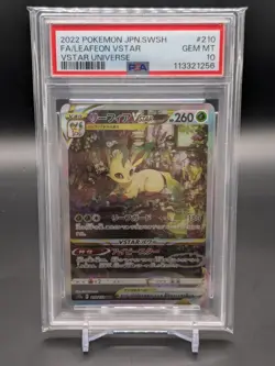 PSA 10 Leafeon VSTAR SAR 210/172 s12a Pokemon Card Japanese Nintendo TCG 2022 - Image 1