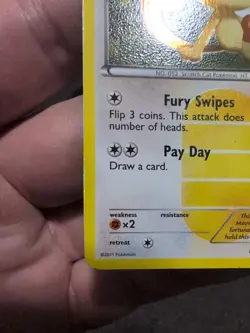 Pokemon Meowth Holo Secret Rare Black White Noble Victories Card 102/101 Pokemon - Image 5