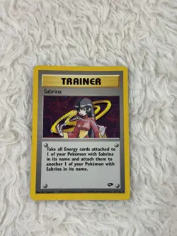 Pokemon TCG Gym Challenge Sabrina Trainer 20/132 Holo Unlimited Rare Card - MP - Image 2