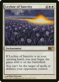 FOIL Leyline of Sanctity MTG Magic CORESET 2011 M11 LP/NM L2 - Image 1