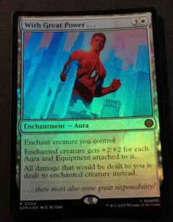 With Great Power... - Foil - SPM - MTG - EN - NM - 0024 - Image 1