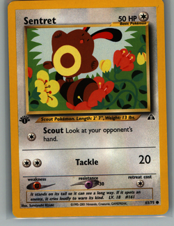 Pokemon TCG Neo Discovery WOTC Sentret 1st Edition - Image 1