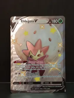 Pokemon Shining Fates Eldegoss V Jumbo Black Star Promo Card SWSH084 NM - Image 1