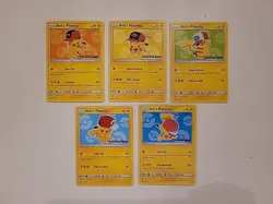 2017 Pokemon TCG - Sun & Moon Promo Ash's Pikachu Lot - SM 110 111 112 113 114 - Image 1