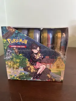 Pokemon TCG Crown Zenith 10-Mini Tin Display Case Sealed Marnie - Image 1