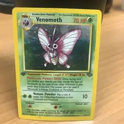 Pokemon TCG Venomoth Jungle 13/64 Holo 1st Edition - Image 1