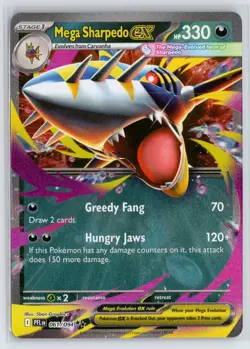 Mega Sharpedo ex 061/094 Phantasmal Flames Pokemon TCG - Image 1
