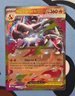 Mega Charizard X ex 013/094 Double Rare Pokemon TCG Phantasmal Flames - Image 1