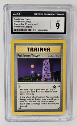 CGC MINT 9 | Pokemon Tower #42 - Black Star Promos - (2000) Pokemon League - Image 1