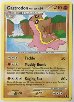 POKEMON GASTRODON WEST SEA LV.50 22/111 RISING RIVALS RARE NEAR MINT - Image 1