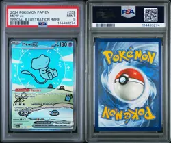 2024 POKEMON PAF EN-PALDEAN FATES SPECIAL ILLUSTRATION RARE #232 MEW EX PSA 9 - Image 3