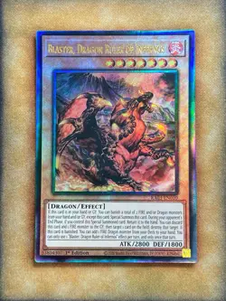 Yugioh Blaster, Dragon Ruler of Infernos RA03-EN010 Prismatic Ultimate 1st Ed NM - Image 1