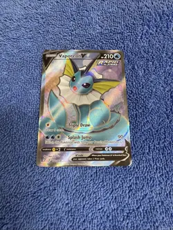 Vaporeon V 172/203 Holo - Evolving Skies SWSH07 - Pokemon Trading Card Game - - Image 1