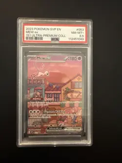 Mew EX 053 Pokemon TCG Scarlet & Violet 151 UPC Promo Card Psa 8.5 - Image 1