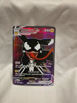 Pokemon Inspired Pikachu Cosplay Venom Fan Art Holo card - Image 1