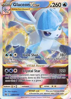 Glaceon VSTAR Promo SWSH: Sword & Shield Promo Cards SWSH197 NM - Image 1