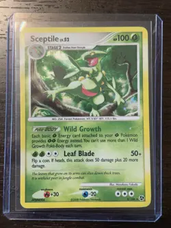 Pokemon 2008 TCG Sceptile Rare Holo Card Great Encounters 8/106 - Image 1