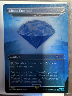 MTG: Secret Lair x Sonic the Hedgehog #7036 Chaos Emerald (Rainbow Foil) - Image 1