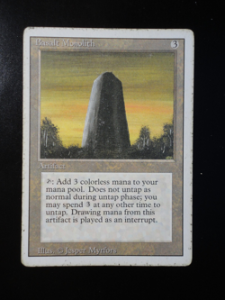 Basalt Monolith Revised MP Moderately Played MTG Magic the Gathering - Image 1