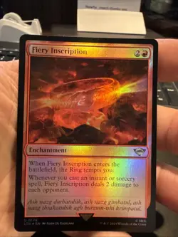 Fiery Inscription Lord of the Rings 126 Foil NM - Image 1