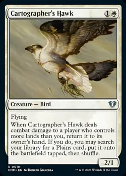 1x Cartographer's Hawk - Foil - Commander Masters - Near Mint, English - MTG! - Image 1