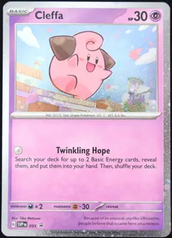 Pokemon TCG Cleffa SVP 095 Scarlet & Violet Cosmos Holo Black Star Promo - NM - Image 1