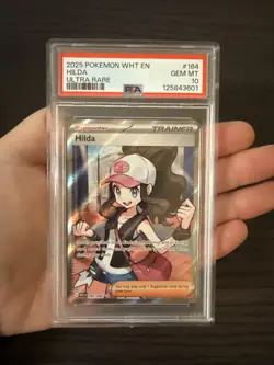 2025 Pokemon White Flare Hilda 164 Ultra Rare PSA 10 GEM MT Trainer Supporter - Image 3