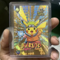 Naruto (Pikachu) #E28 - Gold Holo Box Hit Electric Pikachu Cosplay - Pokemon - Image 1
