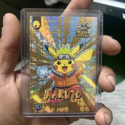 Naruto (Pikachu) #E28 - Gold Holo Box Hit Electric Pikachu Cosplay - Pokemon - Image 4