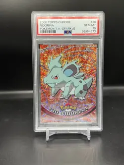 2000 Pokemon Topps Chrome Nidorina Sparkle PSA 10 #30 POP 15 GEM MINT SSP - Image 1