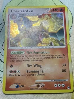 Charizard 1/99 Cracked Ice Holo Rare Pokemon TCG Platinum Arceus HP DMG - Image 1