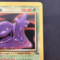Pokemon Vintage 1st Edition Non-Holo Rare Muk Fossil 28/62 WotC 1999 - Image 3