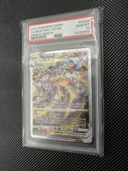 Pokemon 2023 Mewtwo VSTAR GG44/GG70 Full Art Crown Zenith PSA 10 Gem Mint - Image 2