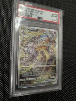 Pokemon 2023 Mewtwo VSTAR GG44/GG70 Full Art Crown Zenith PSA 10 Gem Mint - Image 3