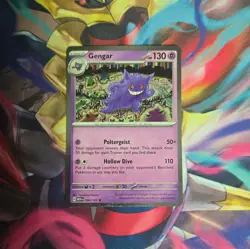 Pokemon Gengar 094/165 Sv: Scarlet & Violet 151 PROMO COSMO HOLO SWIRL NEAR MINT - Image 1