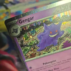 Pokemon Gengar 094/165 Sv: Scarlet & Violet 151 PROMO COSMO HOLO SWIRL NEAR MINT - Image 3
