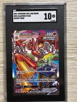 2021 Pokemon Chilling Reign Blaziken Vmax #201 SGC 10 - Image 1