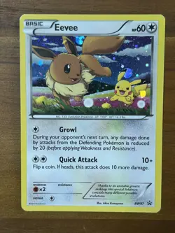Eevee - BW97 - Pokemon Black & White Promo Ultra Rare Holo Card LP - Image 1