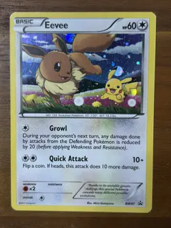 Eevee - BW97 - Pokemon Black & White Promo Ultra Rare Holo Card LP - Image 2