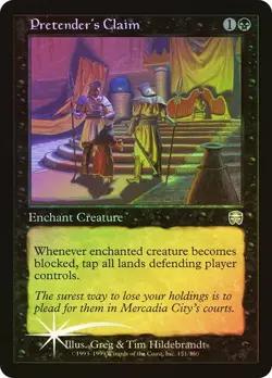 Mercadian Masques MTG FOIL Pretender's Claim Magic - Image 1