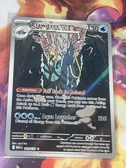 Clawitzer 141/132 Me01: Mega Evolution Full Art Holo Pokemon Aqua Launcher Hot - Image 1
