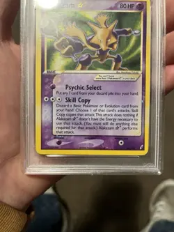 2006 POKEMON EX CRYSTAL GUARDIANS GOLD STAR #99 ALAKAZAM-HOLO PSA 7 - Image 4
