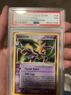 2006 POKEMON EX CRYSTAL GUARDIANS GOLD STAR #99 ALAKAZAM-HOLO PSA 7 - Image 5