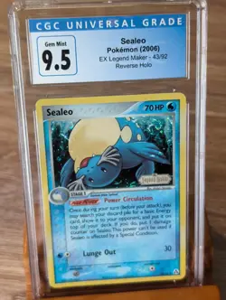 2006 Pokemon Ex Legend Maker Sealeo Reverse Holo #43 CGC Gem Mint 9.5/10 - Image 1