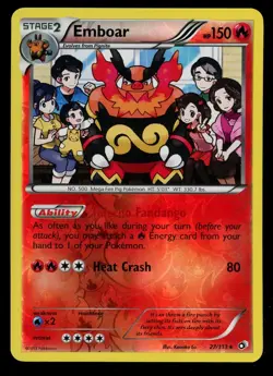 Pokemon Emboar 27/113 Black & White Legendary Treasures Reverse Holo NM - Image 1