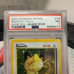 Meowth Holo Game Boy Black Star Promo #10 Pokemon TCG 2000 PSA 7 Near Mint - Image 2