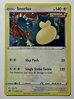 Snorlax SWSH119 (NM) Holo Rare Sword & Shield: Black Star Promo 2021 Pokemon - Image 1