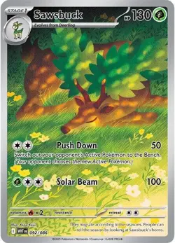 Pokemon TCG Sawsbuck White Flare 092/086 Holo Illustration Rare - Image 1